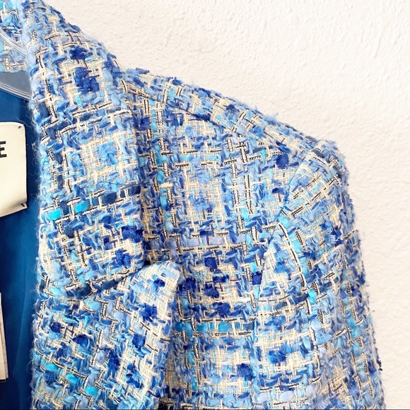 L'AGENCE Blue Tweed Blazer - Picture 7 of 13